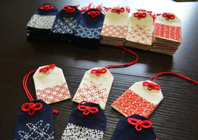 特注、お守り袋完成！