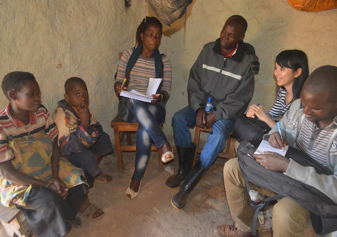 方向性を確かめ合った、受益者の家庭訪問